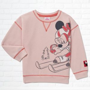 NWT Minnie Mouse Skiing Crewneck Sweatshirt - Girls Size 2T